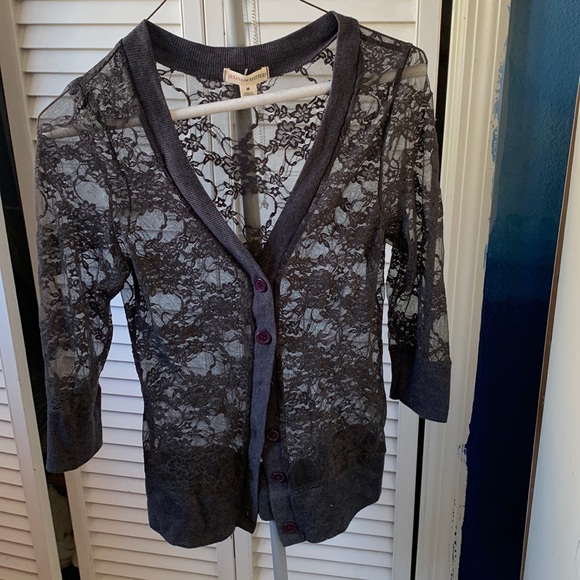 Grey sheer coverup jacket - Picture 1 of 1